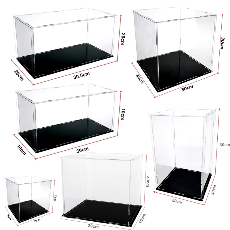 Clear Acrylic Display Case Countertop Box Organizer Stand Dustproof Protection Showcase for Action Figures/Toys/Collectibles