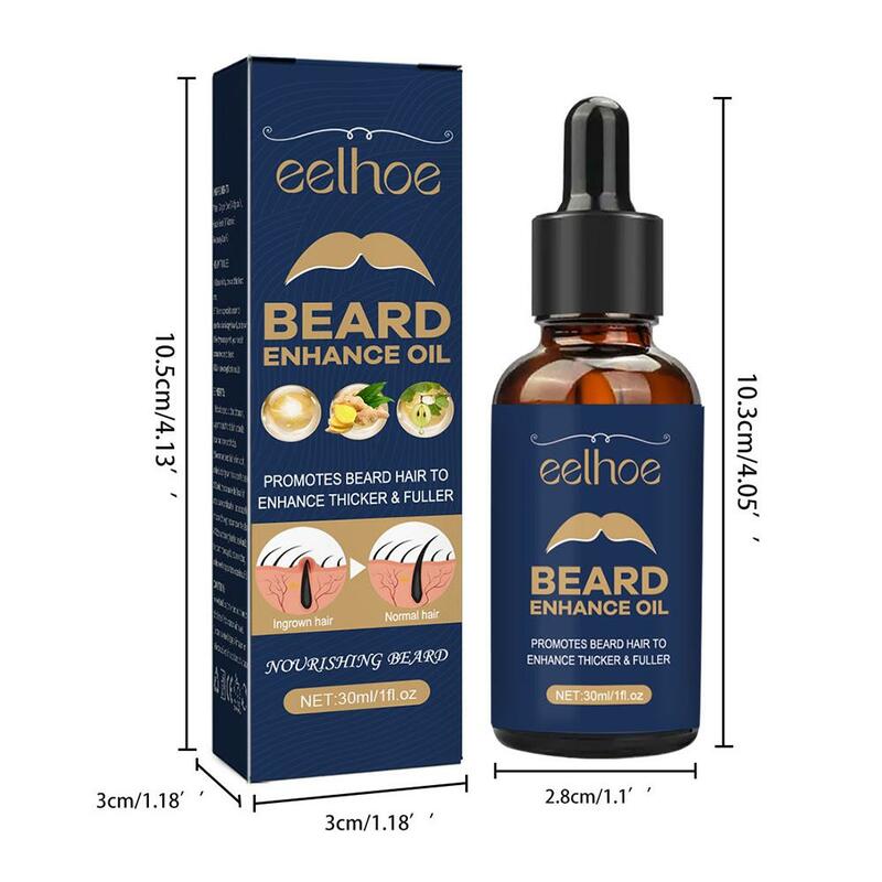 Huile naturelle de croissance de la barbe pour hommes, 30ml, hydratant, lissant, conditionneur, soins