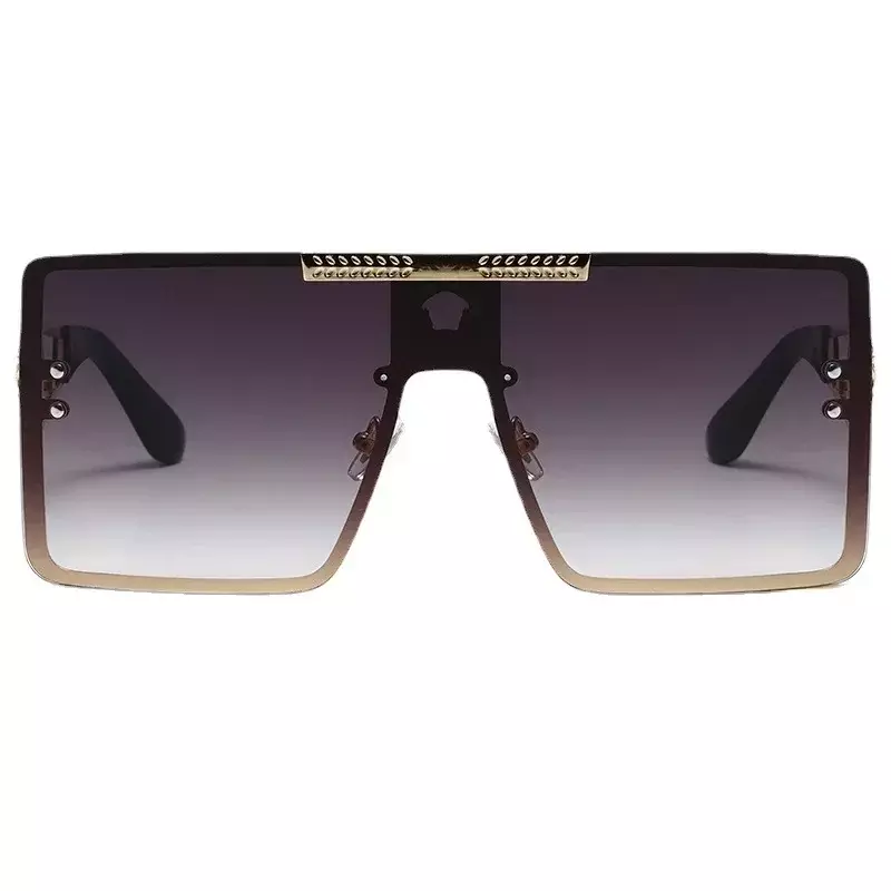 نظارات شمسية مربعة للرجال والنساء ، نظارات شمسية عتيقة ، تصميم فاخر ، موضة رائعة ، UV400 ، شخصية عصرية ، كبيرة ،