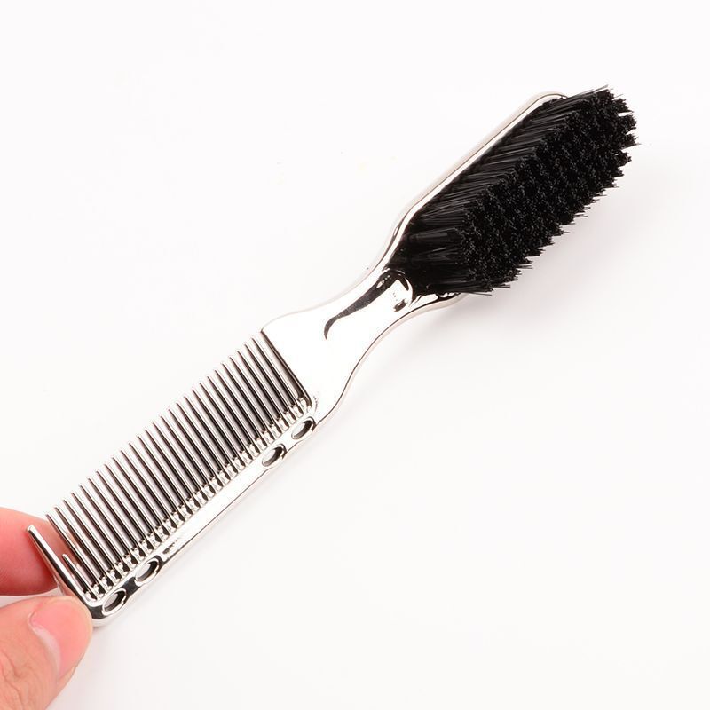 Cepillo de pelo para peluquero, plumero de cuello para quitar la barba, cepillos de afeitar profesionales, cepillo de limpieza con forma de cabeza de aceite Vintage