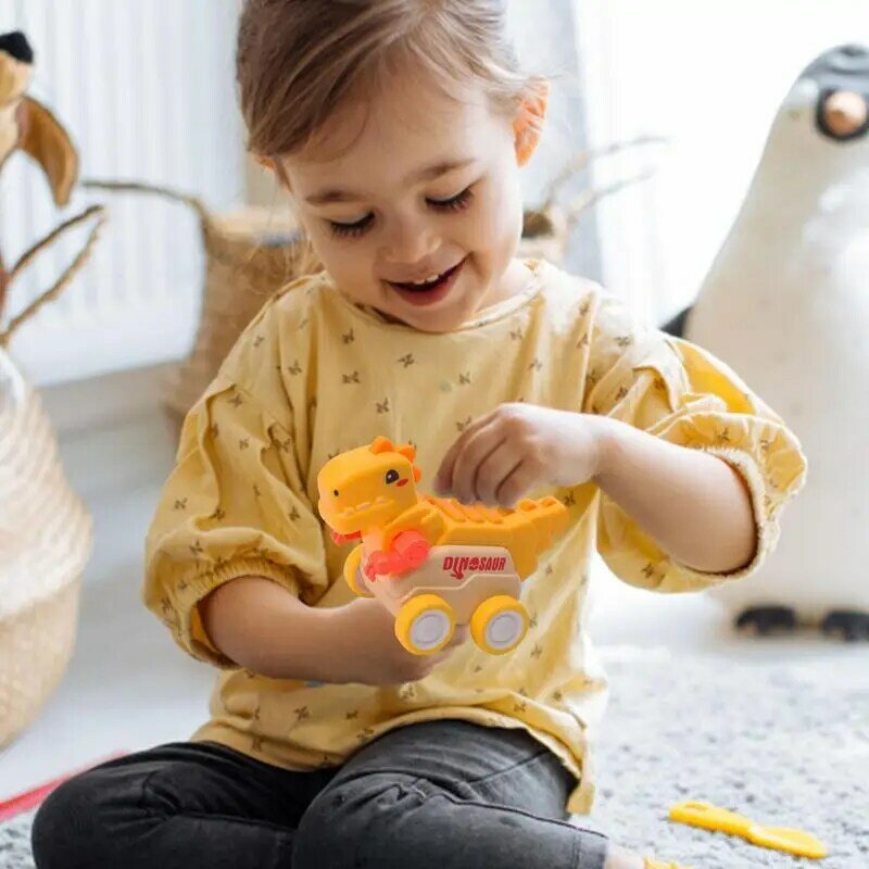 Coche de juguete inercial con neumáticos antideslizantes para niños, camión de dinosaurio, juguete interactivo para padres e hijos