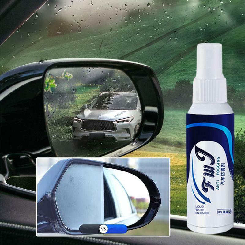 Spray anti-buée pour pare-brise de voiture, revêtement imperméable, dissolvant de pluie, vaporisateur de verre de voiture, à base d'eau, anti-buée, longue durée