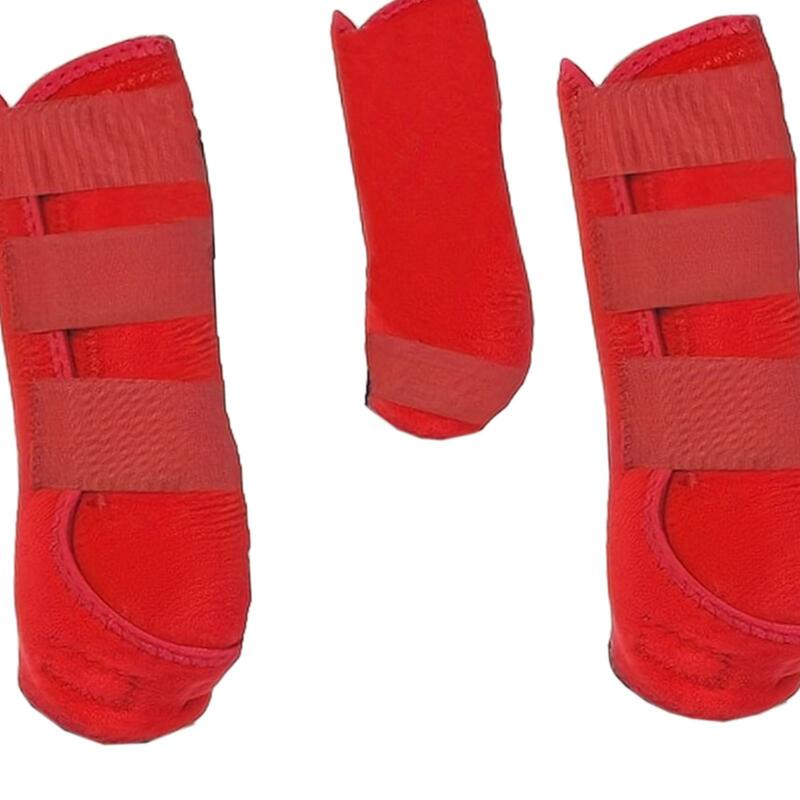 4x Horse Boots Leg Wraps Shockproof Professional Tendon Protector Multifunction