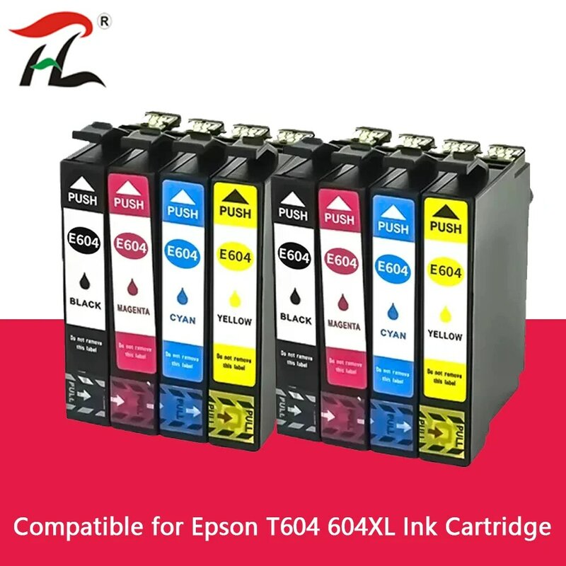 Cartucho de tinta Compatible con EPSON 604XL, T604, E604, 604, EPSON 604XL, XP-2200, 4205, 2205, 3200, 3205, XP-4200, WF2930, 2935, WF2950