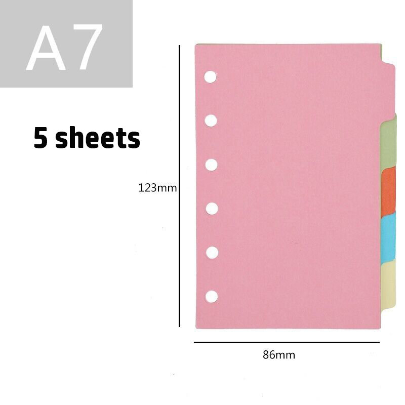 Блокнот формата А7 с 6 отверстиями, запасная бумага для справочных пособий А7, милая внутренняя страница, свободная бумага с листьями, мини блокнот и журналы