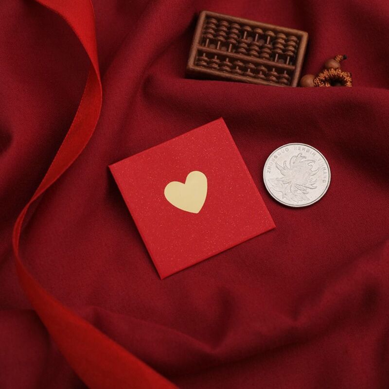 10PCS New Year Packet Mini Coin Money Pockets Best Wishes Blessing Bag Money Bags Red Pocket HongBao Luck Money Bag