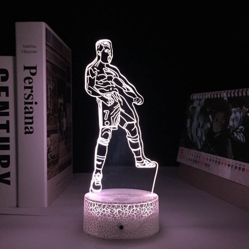 Soccer 3d Model Night Lights For Kids Bedroom Decoration Creative Gift Novelty Lighting 3D Illusion LED Lamp Dropshipping