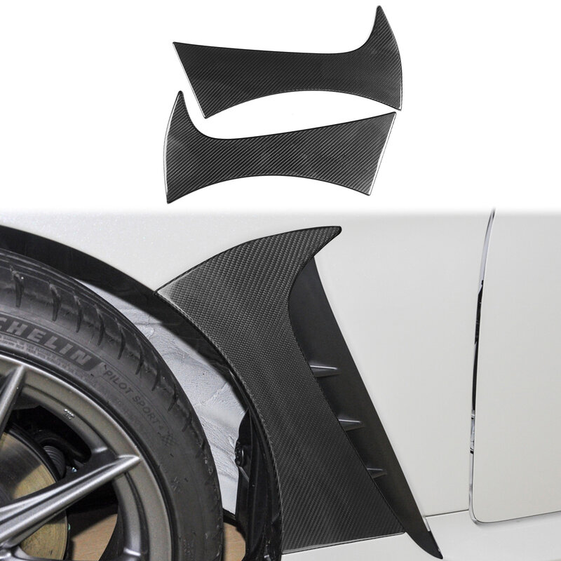 Matériau en fibre de carbone pré-clair, autocollants de garde-boue de roue avant pour Toyota GR86 2022-2023