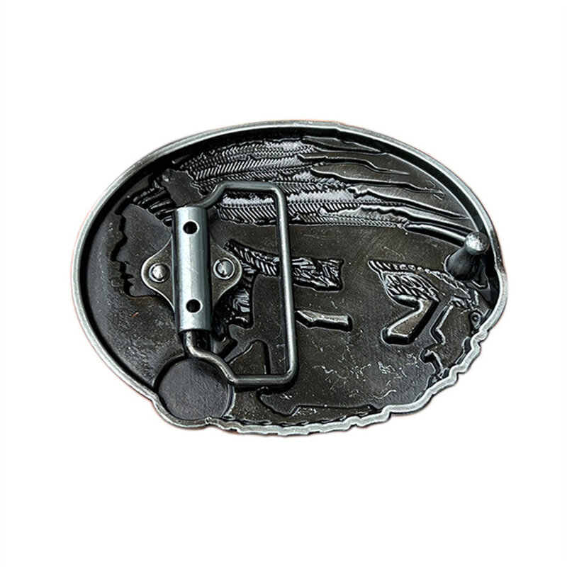 Indian motorcycle rider belt buckle Western style