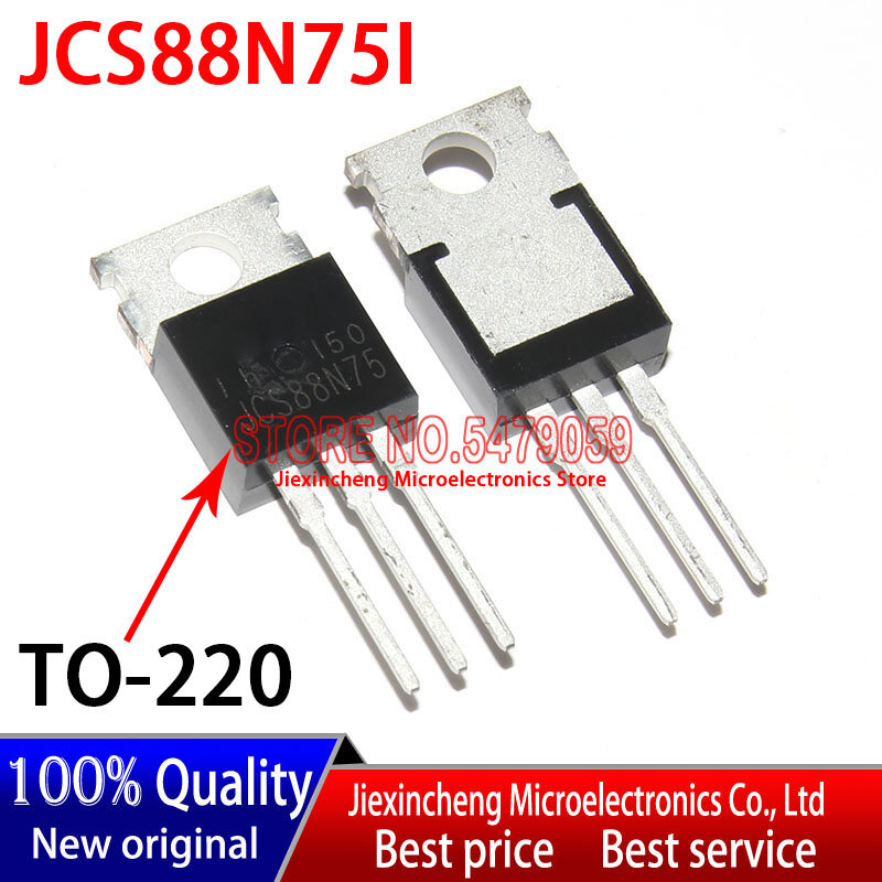 MOSFET JCS88N75I original, JCS88N75, TO220, novo, 10 PCes