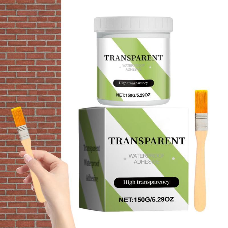 Transparent Waterproof Glue Strong Bonding Adhesive Anti-Leakage Agent Glue Long-Lasting Waterproofing Agent With Brush For Roof