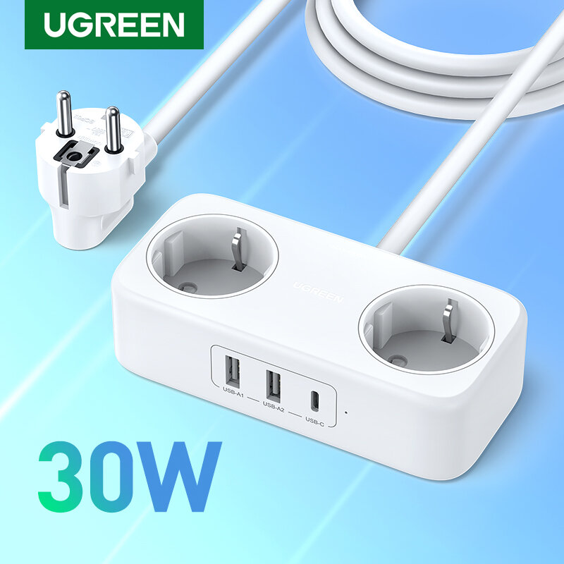 【New-in Sale】UGREEN 30W Desktop Charger Power Strip Charging Station Fast Charger For iPhone 14 13 12 Xiaomi Samsung Laptop