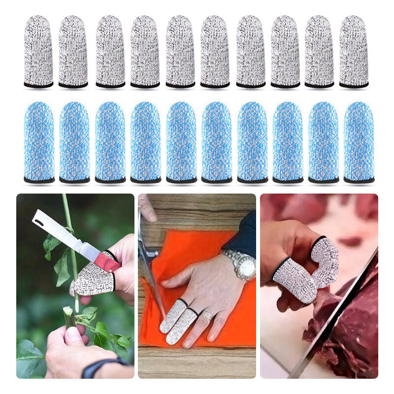1 pair/10pcs Safety cut-resistant gloves, finger covers, kitchen gardening, anti-scratch cutting, thumb knife, finger protector