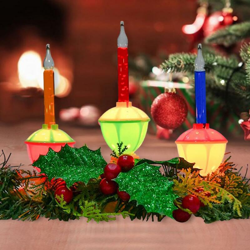Luces de burbujas de Navidad vibrantes para interiores, ahorro de energía, impermeable, bajo consumo de energía, Juego de 3 festivos
