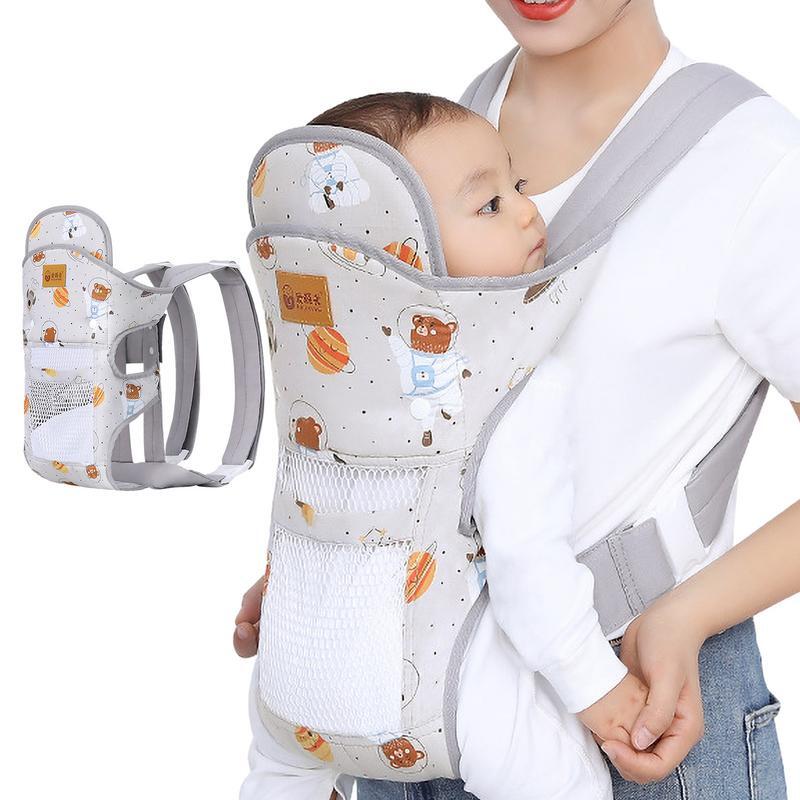 Tas gendongan bayi portabel, ransel ergonomis baru lahir ke balita depan dan belakang Pemegang Kangaroo Wrap Sling aksesoris bayi