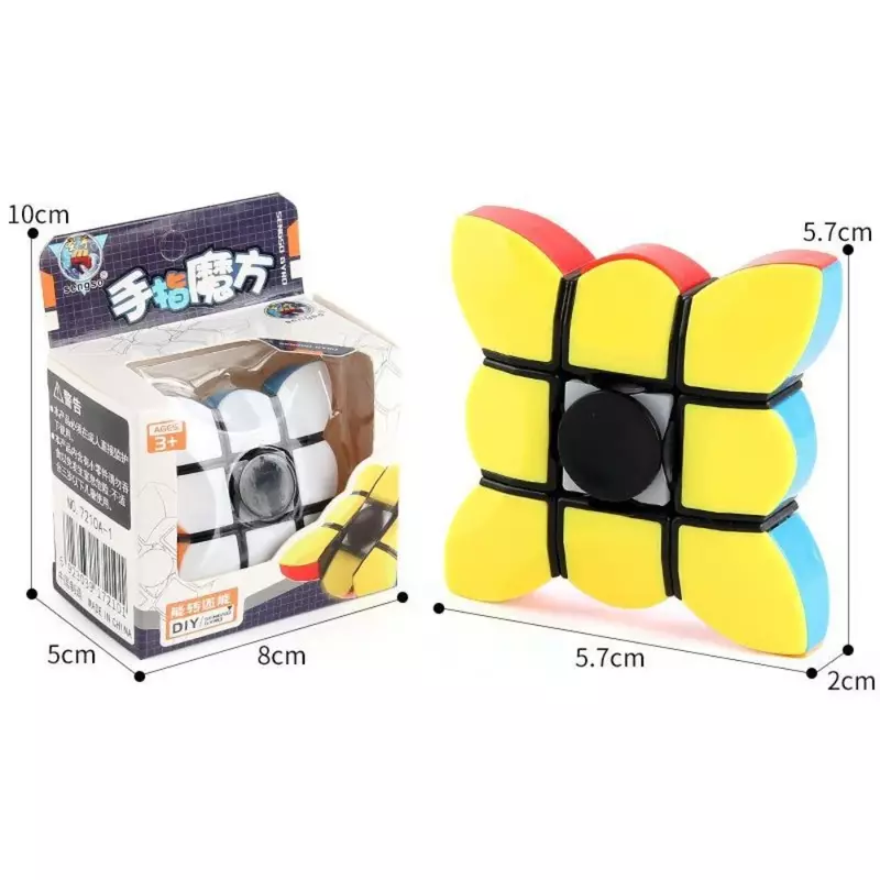 Magic Cube Fidget Brinquedos para Crianças, Decompression Spinner, Irregular Spins, Suavemente Stress Reliever, Presente, 1x3x3