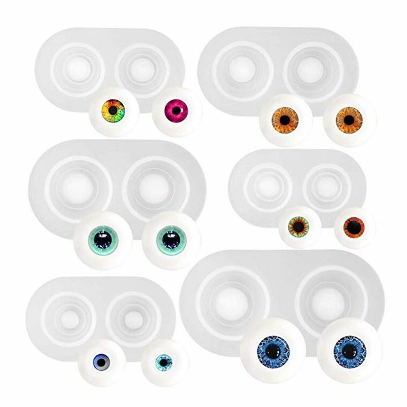 6 Kích Cỡ Cho Đôi Mắt Búp Bê Khuôn BJD Cho Búp Bê Nặng Học Trò Mắt Eyeball Dome Silicone Mo 517F