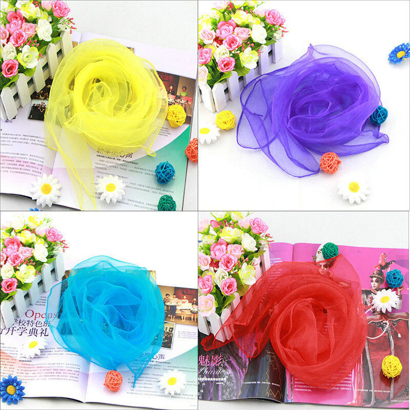 Pure Chiffon Silk Variety Performance Dance New Small Square Candy Color Gauze Windproof Sand Baotou islam Headscarf Scarf