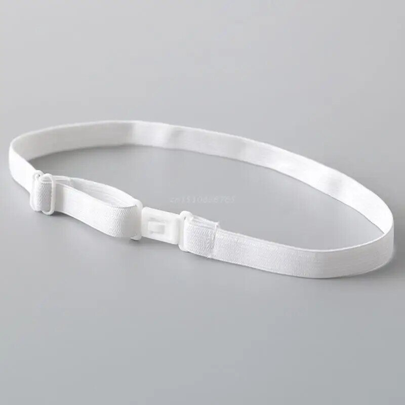 Pajarita ajustable de poliéster para hombre y mujer, cinturón con Clip, banda extensora de correa elástica blanca, accesorios de bricolaje, 10 unids/set