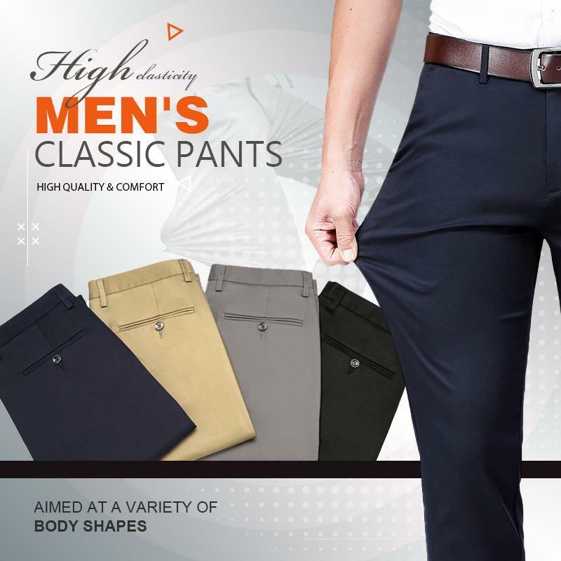 High Stretch Herren klassische Hosen anzüge Hosen hoch taillierte lange Hosen Freizeit Business Hosen für Männer