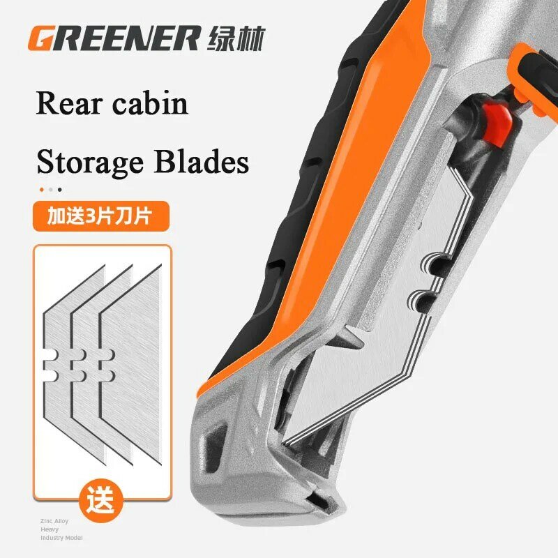 Greener MultiFunction Folding Utility Knife Portable Pocket Knife Electrician Box Cutter With 3pcs Blades Paper DIY Hand Tools