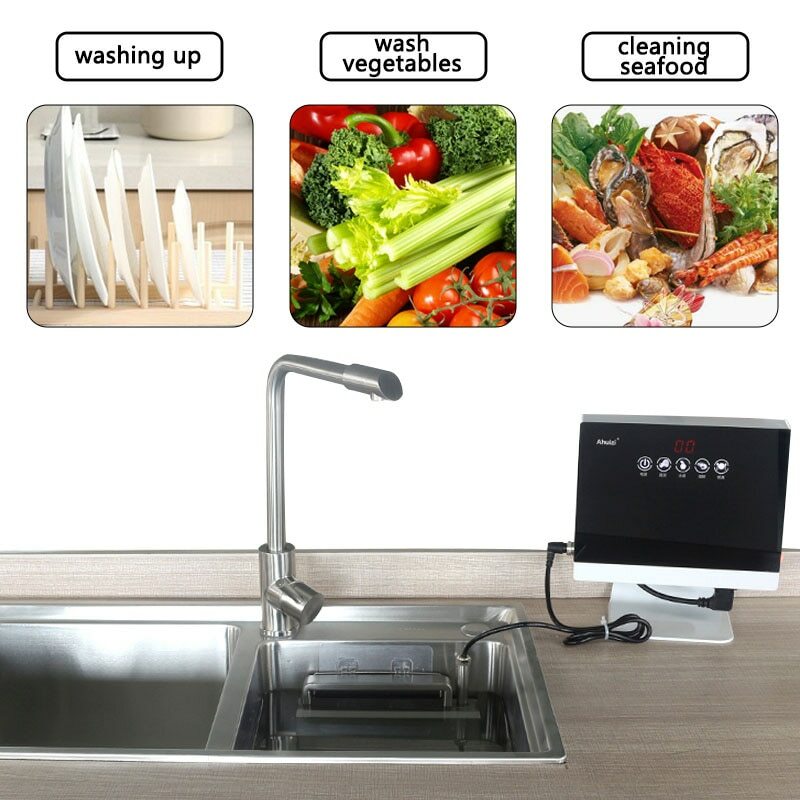 家庭用ポータブル自動食器洗い機,110V/220V,使い捨て,自立型,キッチン用,超音波