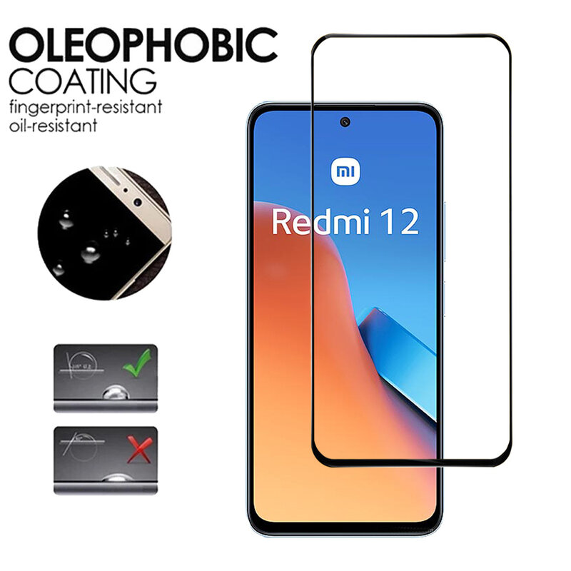 редми ноут 13 12 про Защитное стекло на Xiaomi Redmi 12 Протекторы экрана Redmi Note 13 12 Pro 4G 5G Закаленное стекло и пленка для камеры Redmi12 Note 12S Glass Redmi 12C 13C передняя пленка для телефона