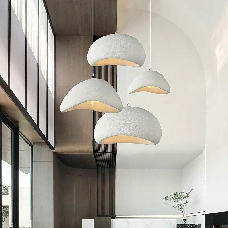 Lámpara de araña japonesa wabi sabi, luz colgante moderna y minimalista para comedor, sala de estar, dormitorio, Bar, diseñador, E27