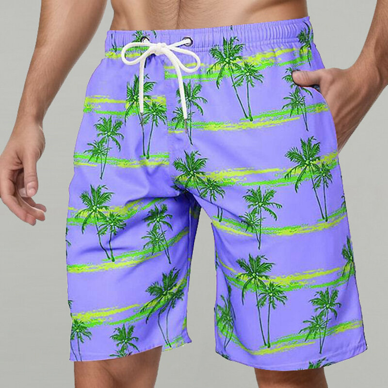 Celana pendek pantai pohon kelapa mode celana pendek papan selancar cetak 3D celana pendek renang anak celana pendek pria celana pendek Gym