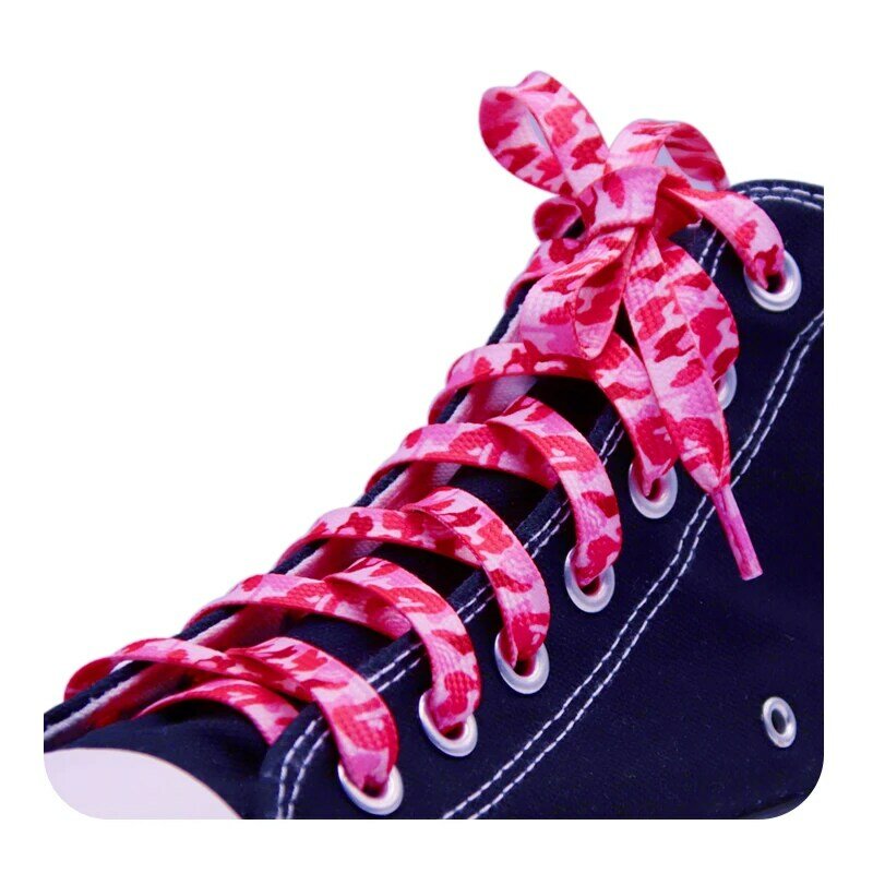 Coolstring Heat Transferการพิมพ์Lacesแบน7มม.รองเท้าอุปกรณ์เสริมนวัตกรรมสีฟ้าสีแดงสีเขียวCamouflageทหารเดินป่าShoelaces