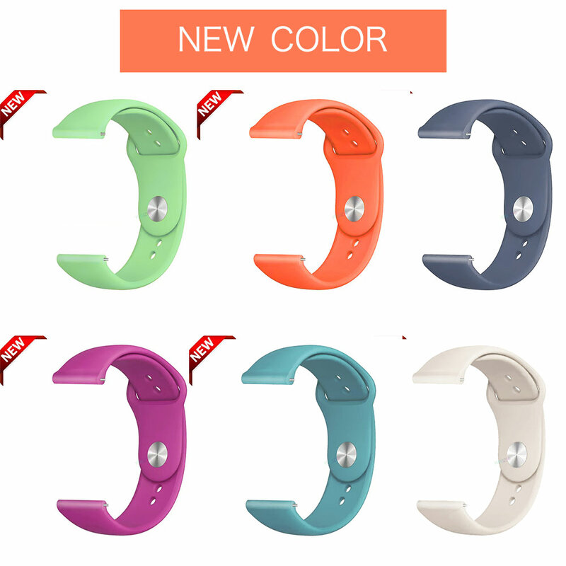 Silicone strap For Samsung Galaxy watch 6 5/5 pro/4/Classic/Active 2/Gear S3 frontier 20mm 22mm bracelet Huawei GT 2/2e/3 band
