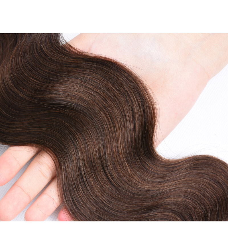 3 Bundels 10a #4 Bruine Chocolade Kleur Body Wave Menselijk Haar Bundel 3 Stuks Braziliaanse Haar Weaves Remy Hair Extension