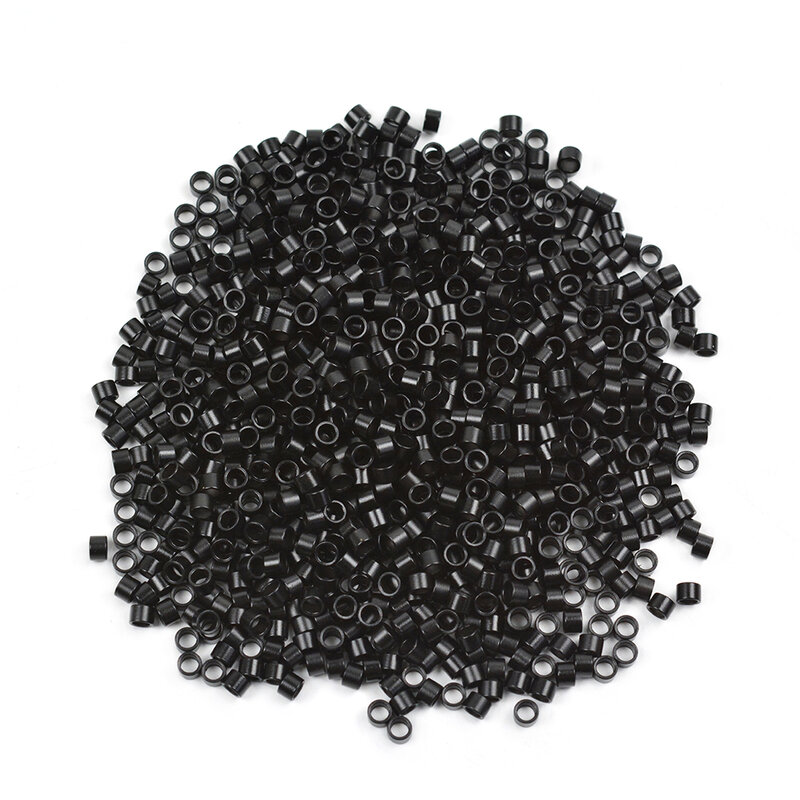 Micro Anéis Links Beads para Extensão Do Cabelo, Plain Weave, Sem Silicone, 7 Cores, Ferramentas De Extensões De Cabelo, 4.5x2.8mm, 1000 Pcs