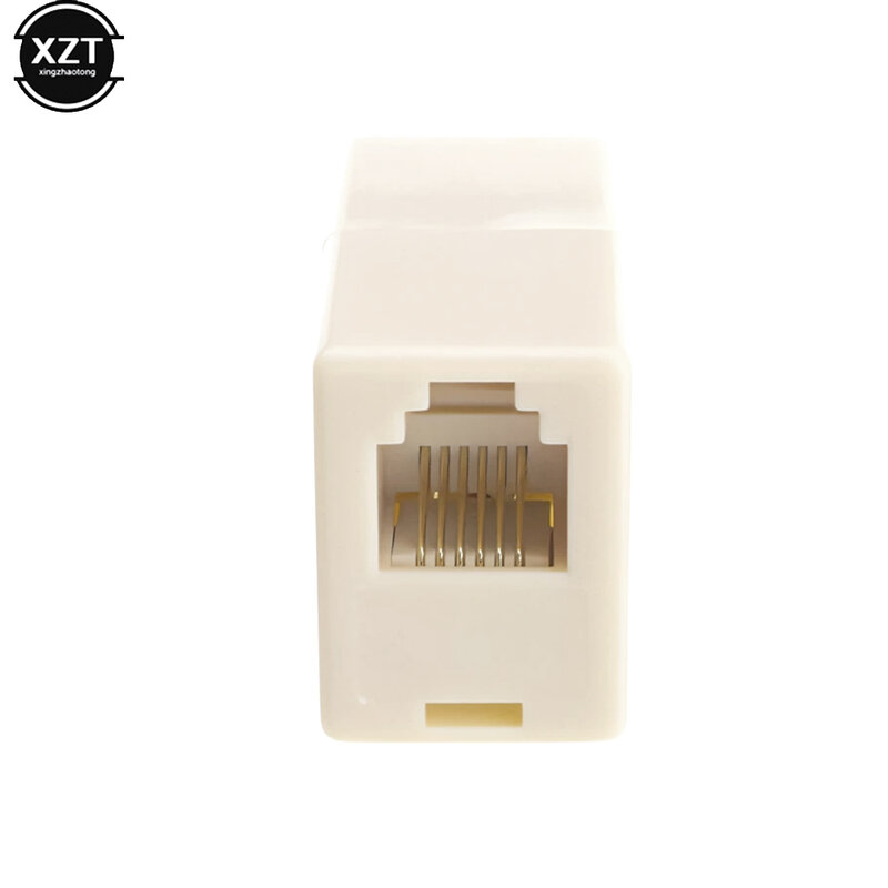 Telephone Extension Straight Head Cable Extender RJ11 6P 4C Adapter Connector RJJ Straight Head Telephone Connector