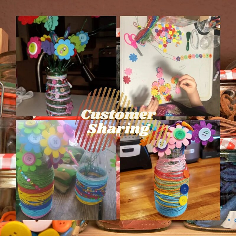 DIY Botão Bouquet para Crianças, Presentes Artesanais, Decoração do quarto, Flower Craft Kit, Brinquedos Criativos, Atividade do Projeto de Arte, Make Your Own Bouquet