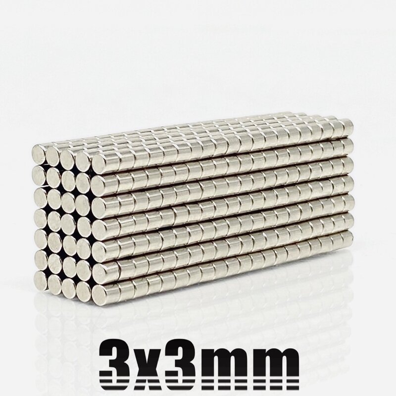 10~10000PCS 3x3 mm Search Minor disc Magnet 3mmX3mm Bulk Small Round Magnets 3x3mm Neodymium round N35 Strong Magnets 3*3 mm