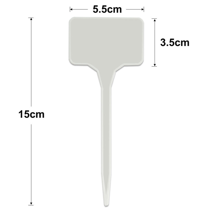 White T-type Plant Tags Waterproof Re-Usable Nursery Flower Pots Vegetables Herb Markers Sign Stakes Garden Classification Label