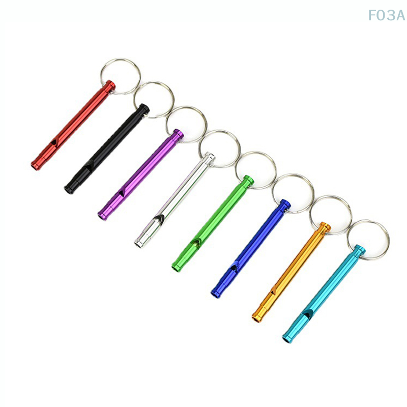Outdoor Tools Training Whistle Camping Hiking Multifunctional Aluminum Emergency Survival Whistle Portable Keychain