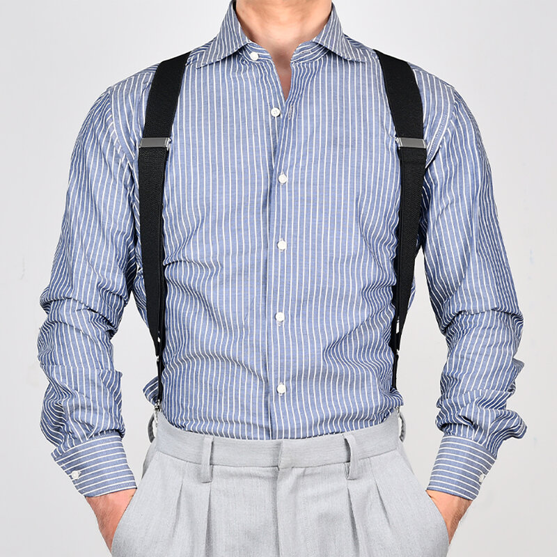 Moda szelki dla mężczyzn boczny zacisk styl 3.5cm szeroki Heavy Duty duże wysokie regulowane elastyczne Hip-Clip spodni szelki prezenty dla taty