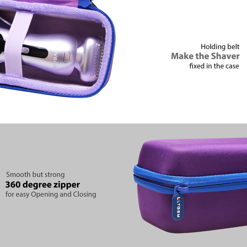 حقيبة حمل تخزين صلبة من LTGEM للنساء ، ماكينة حلاقة كهربائية متوافقة ، حقيبة صلبة للحلاقة