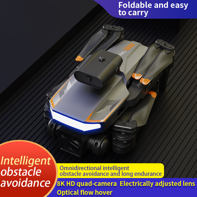 P18 Dual Camera Posicionamento de Fluxo Óptico Hover, 540 Graus Inteligente Evitar Obstáculos, Dobrável FPV Iniciante Drone