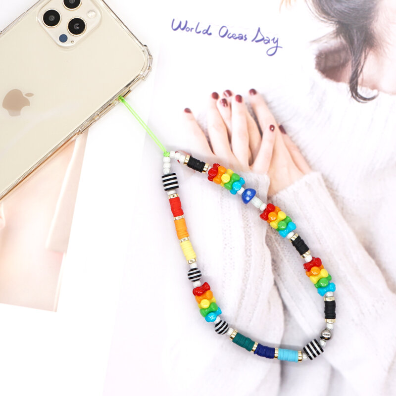 Go2Boho-cadena con abalorios para teléfono móvil para mujer, cadena con cuentas variadas Multicolor, joyería Bohemia con cordón, moda de verano, 2023