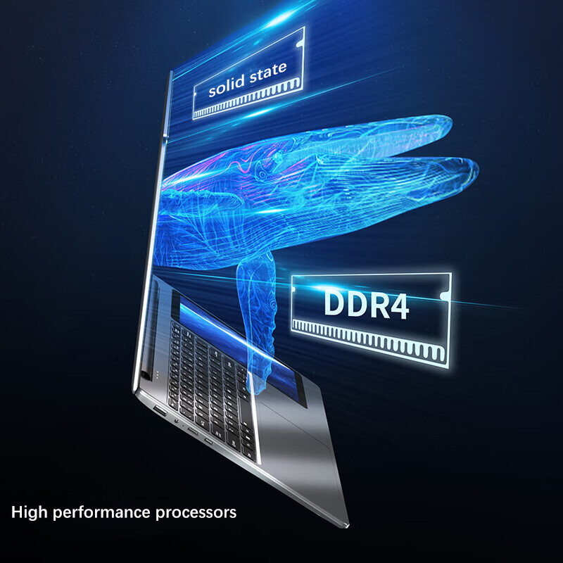 Laptop 15.6+7-inch Intel N100 32GB DDR4 2TB SSD Backlit Keypad 1920*1080 Screen 5400 mAH Fingerprint Unlock 180° Fold Computer