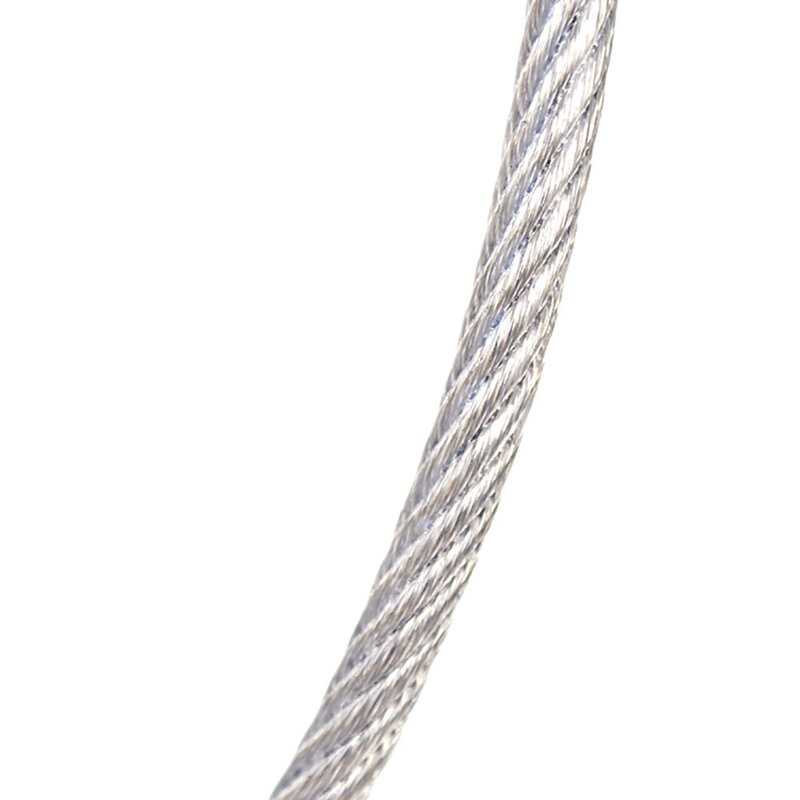 Cable de alambre de acero inoxidable recubierto de plástico PVC, 1 metro, 4mm, 5mm, 6mm, 8mm, 7x7/ 7x19
