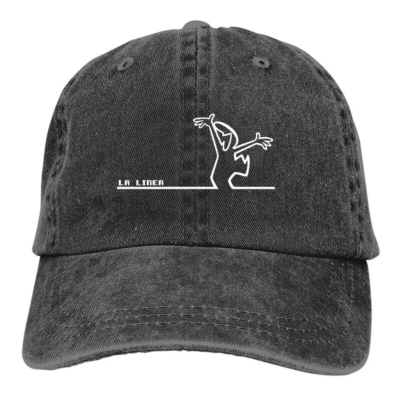 Topi musim panas pelindung matahari dipasang sendok Hip Hop topi kartun La Linea topi koboi topi runcing