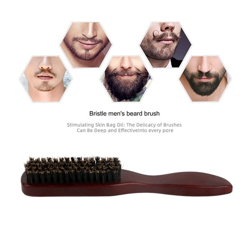 Barber Beard Brush para alisar o cabelo, Javali Hair Brush para homens e mulheres