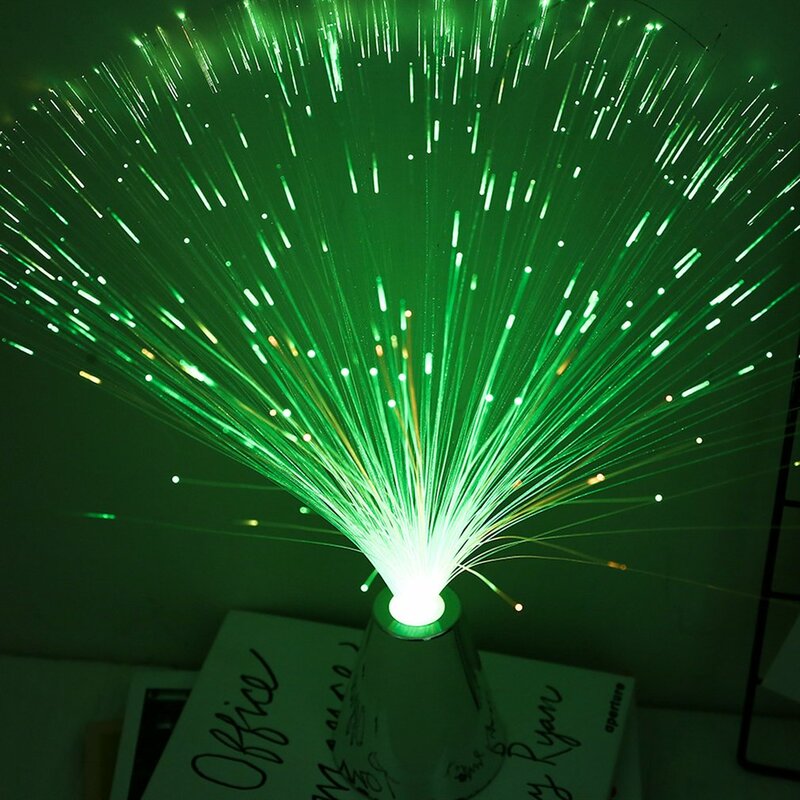 Kleurrijke Led Fiber Light Optic Lamp Vrolijk Kerstfeest Energiebesparende Led Nachtlampje Sfeer Lamp Indoor Decoratieve Licht