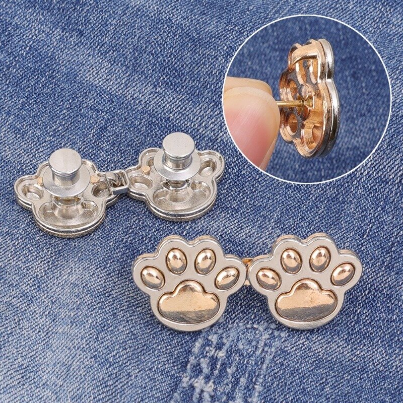 Pengencang bros pinggang gesper pin klip pinggang kancing dapat disesuaikan untuk celana jeans bros gesper pas pinggang
