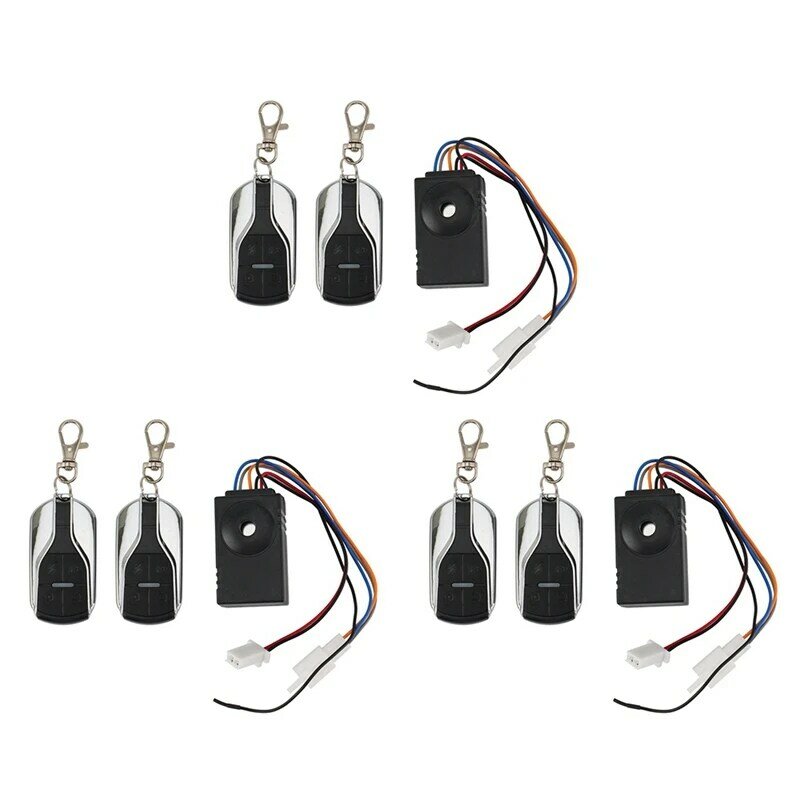 3X Ebike Alarm System 36V 48V 60V 72V With Two Switch For Electric Bicycle/Scooter Ebike/Brushless Controller