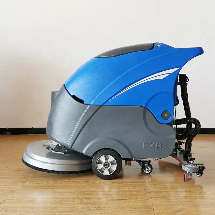 Hand-push Floor Scrubber With A Cleaning Capacity Of 2000m2/h, 55cm Cleaning Width Commercial Floor Scrubber